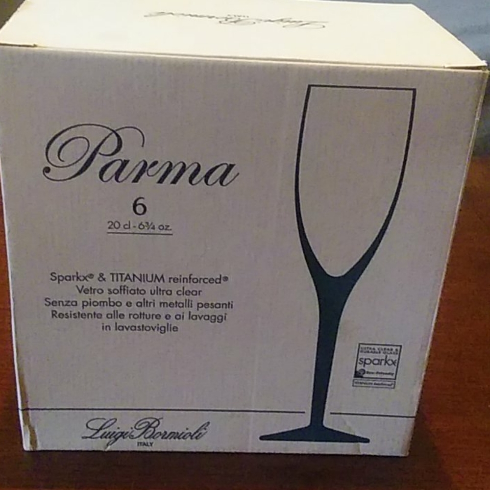 Parma- Luigi Bormioli 6- 6.75 flutes